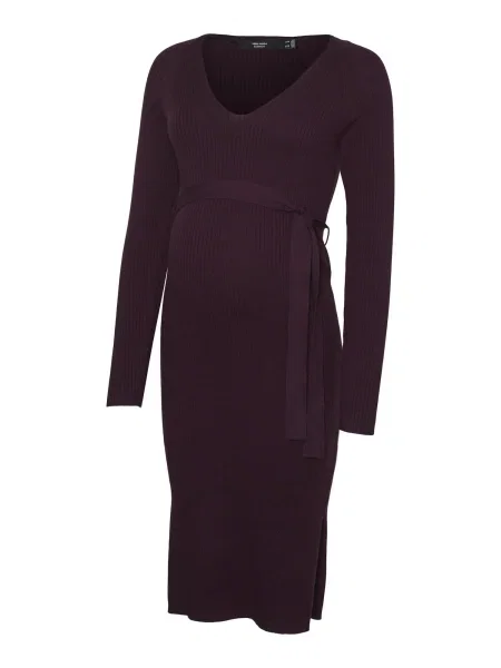 Vero Moda Maternity Rochie tricotat VMMSaba vin roșu