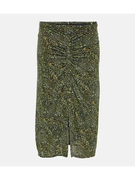 Spódnica midi Isabel Marant z dżerseju drapowana do kolan