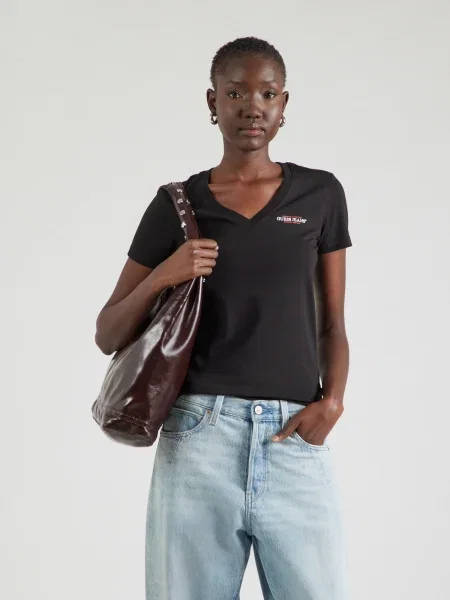 Guess Jeans Majica Črna Slim Fit bela