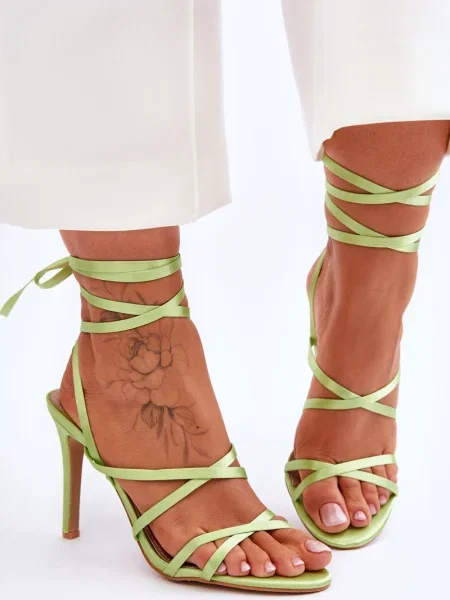 Sandali Boto z visoko peto zelena