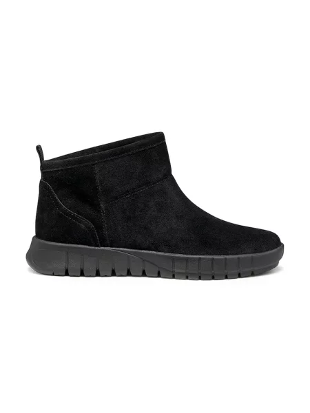 Buty do kostki Geox zamszowe na płaskim obcasie czarne