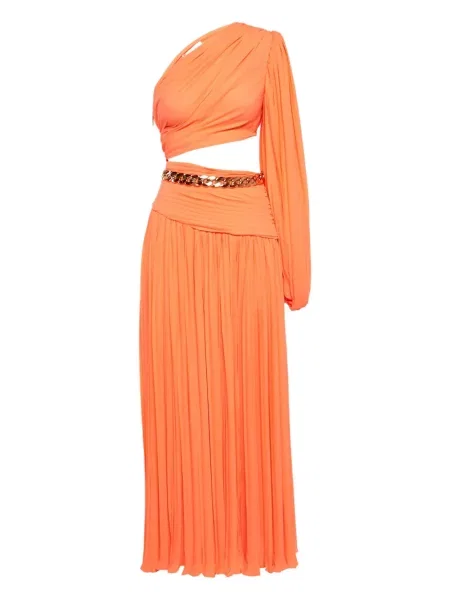 Rochie maxi Bronx & Banco cu un umăr gol de costum portocaliu
