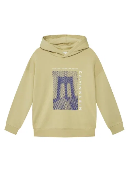 Calvin Klein Jeans Суитшърт Bridge Oversize зелен