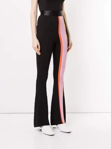 Pantaloni Ellery cu dungi evazate negru