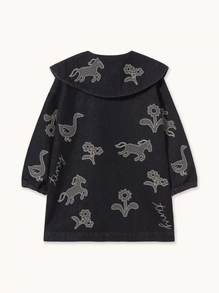 Tinycottons сукня HORSES & FLOWERS DENIM DRESS