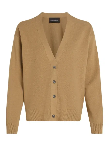 Karl Lagerfeld Pletena jopa Ikon svetlo rjava