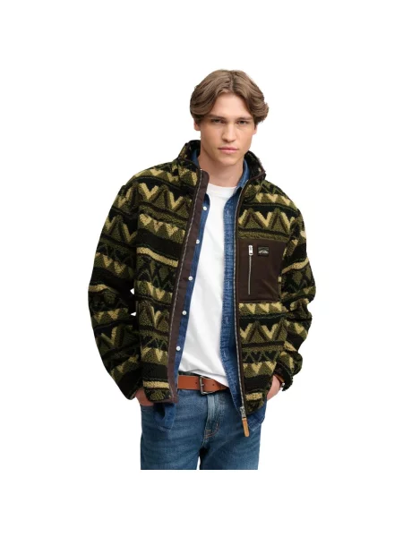 Fleecová mikina Superdry zelená