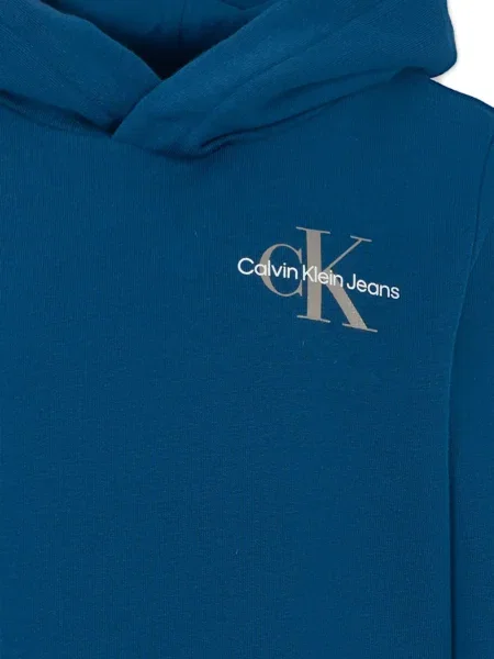 Bluza z kapturem dziecięca Calvin Klein niebieska