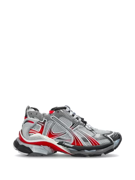 Sneakerși Balenciaga Runner cu șireturi cu gradient din dantelă gri