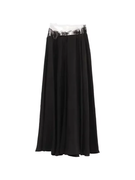Fustă Maison Margiela din dantelă negru