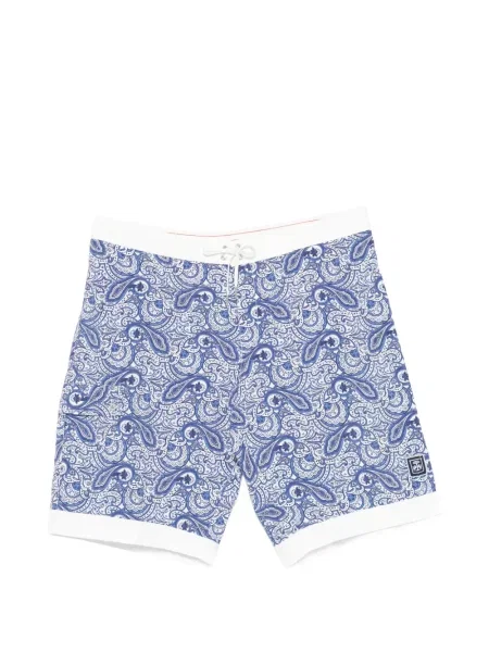 Slip de baie Corneliani cu imagine cu model paisley albastru