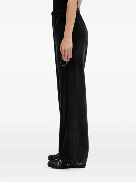 Stras pantaloni A Bathing Ape® de catifea negru