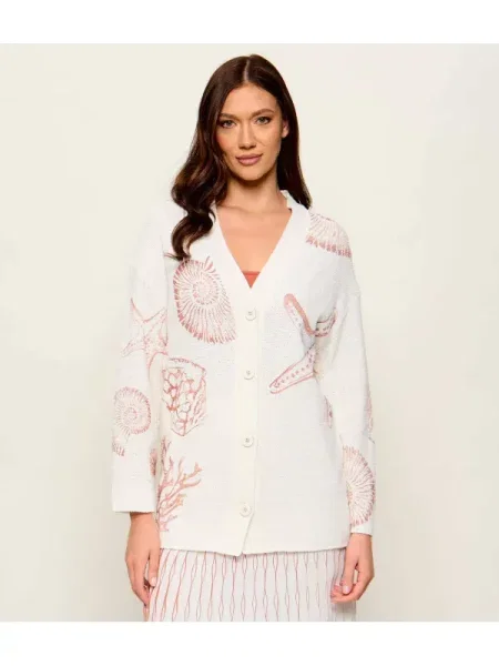 Marc Cain Cardigan | Relaxed fit alb