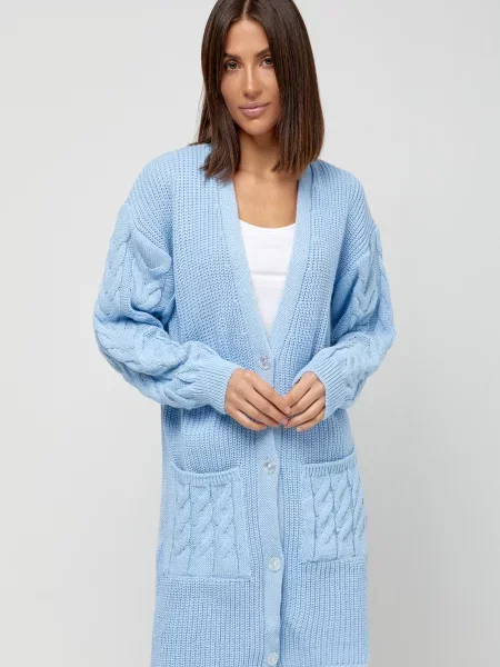 Кардиган MarSe вовна/поліестер блакитний