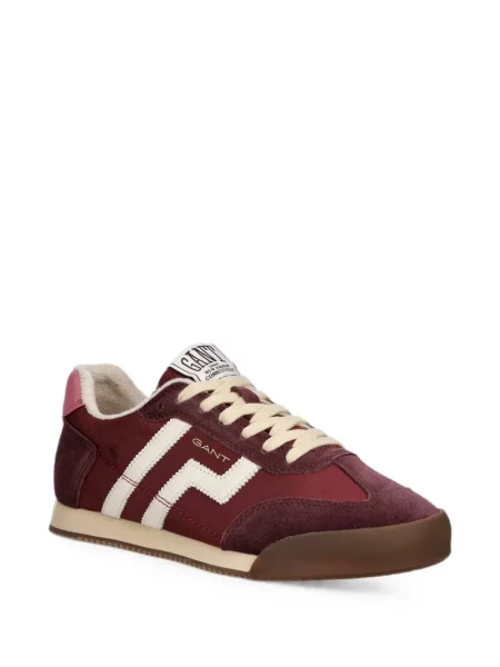 Sneakerși Gant din piele de căprioară roșu