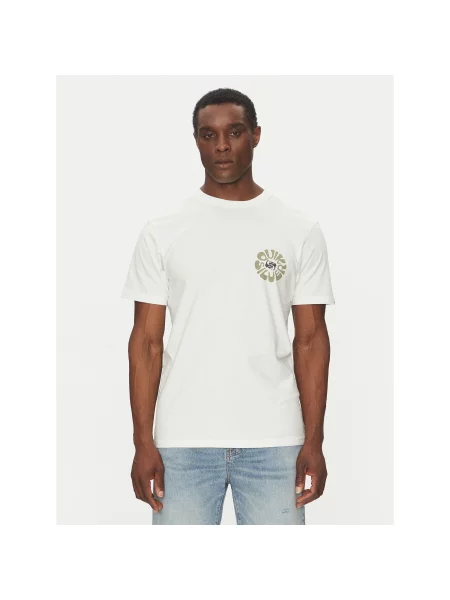 Quiksilver Majica Écru Regular Fit