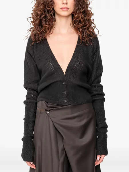 Kardigan Andrea Ya'aqov s V-izrezom crna
