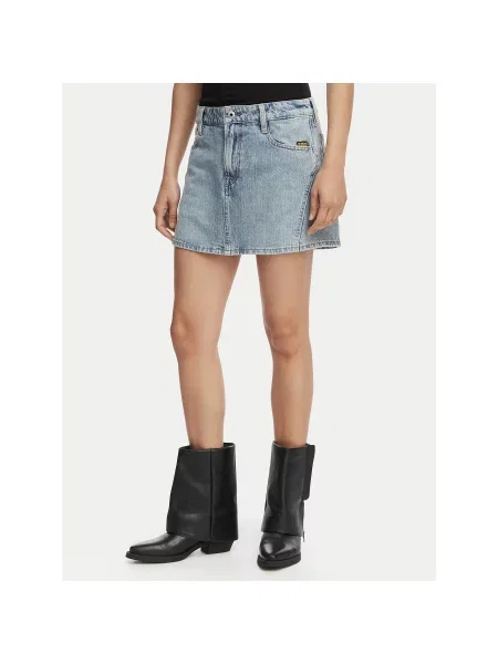 G-Star Raw Jeans suknja Cinch Regular Fit plava