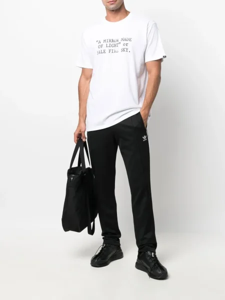 Pantaloni Adidas cu dungi alergare negru