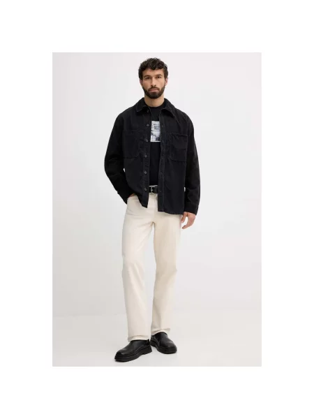Kurtka koszulowa Armani Exchange sztruksowa niebieska