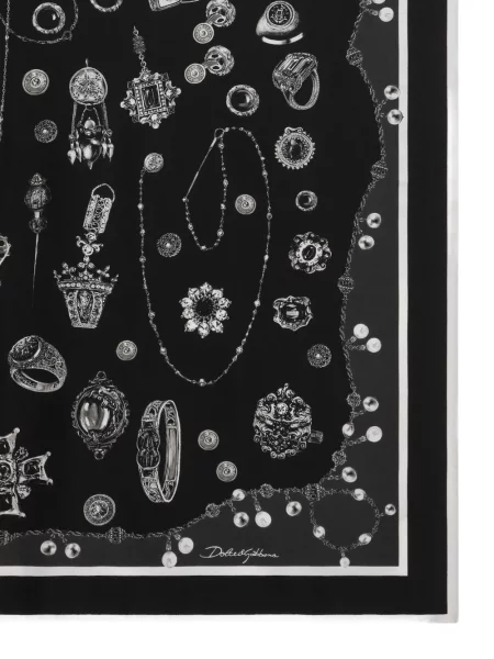 Fular Dolce & Gabbana de mătase negru