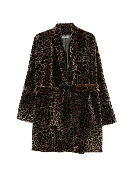 Palton Nour Hammour cu imagine cu model leopard maro
