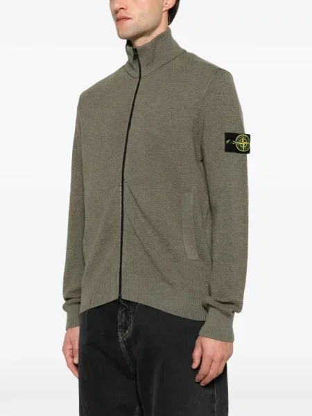Cardigan Stone Island cu strasuri verde