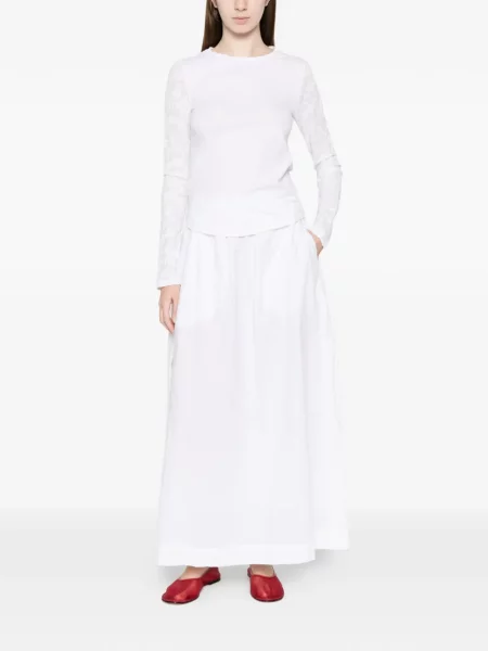 Tricou Deha din dantelă alb