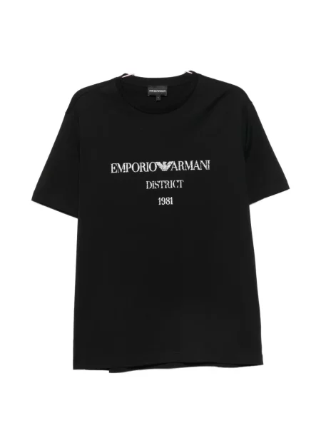 Tricou Emporio Armani cu imagine cu decolteu rotund negru