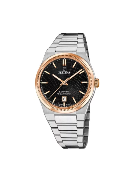 FESTINA Analogové hodinky Watch Rivé Swiss Made' černá