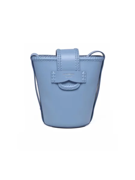 Torebka Emporio Armani skórzana niebieska