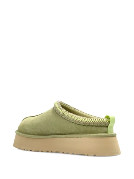 Papuci de casă Ugg din piele de căprioară cu platformă verde