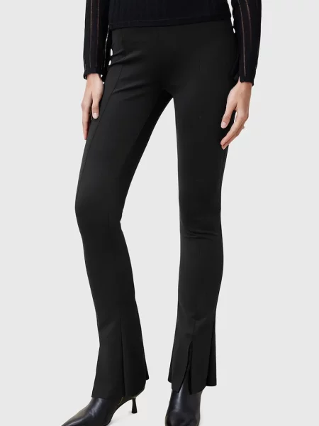 Штани AllSaints RYLA кльош висока посадка чорний