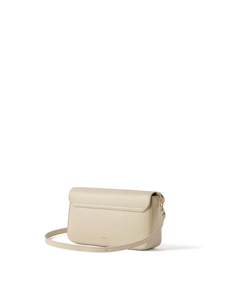 Torebka crossbody Furla skórzana beżowa