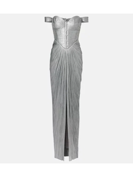 Rochie Maria Lucia Hohan de mătase argintiu
