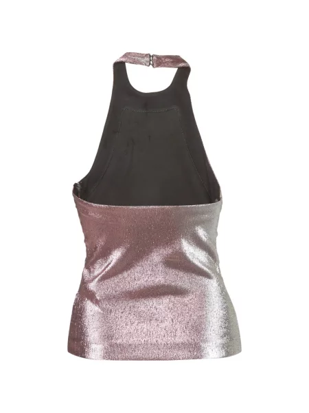Top Area cu gât halter roz