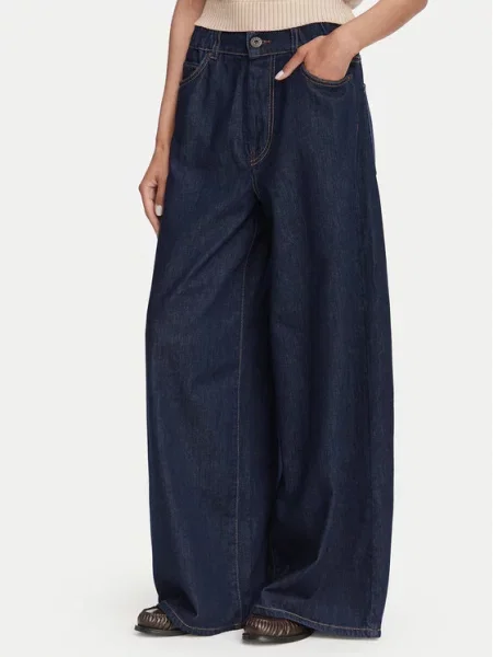Weekend Max Mara Дънки Zattera Тъмносин Wide Leg