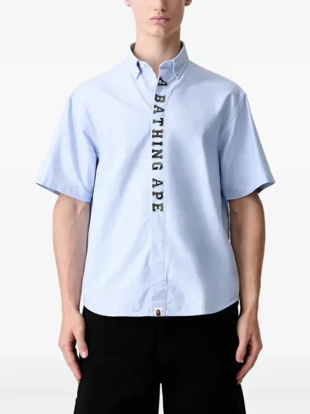 Scurt cămașă A Bathing Ape® cu imagine albastru