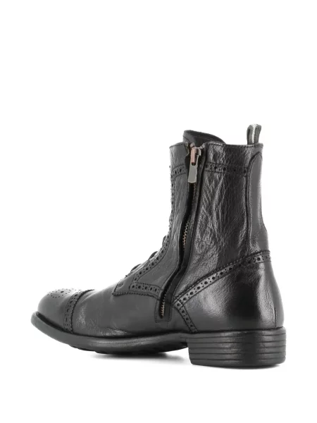 Botine Officine Creative cu șireturi din dantelă negru