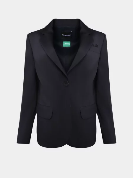 Emporio Armani Піджак Темно-синій Вовна синій