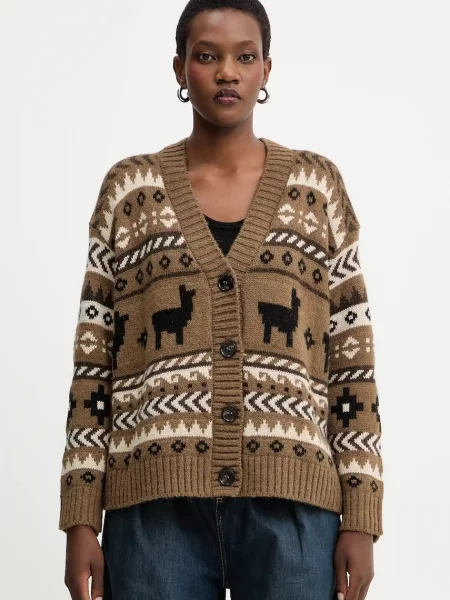 Weekend Max Mara cardigan de lână OVATTA verde