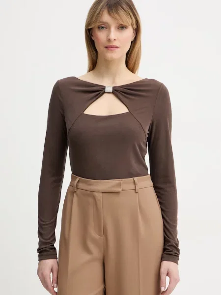 Guess longsleeve MILENA brązowy