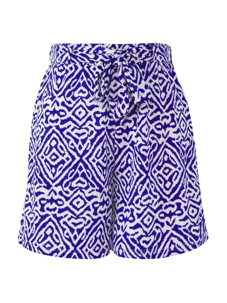 Trendyol Curve Pantaloni albastru alb