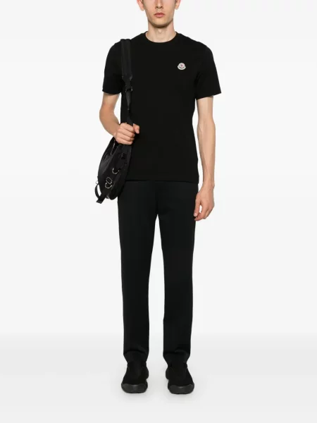 Zúžené kalhoty Moncler černé