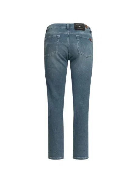 Слаб дънки skinny fit 7 For All Mankind синьо