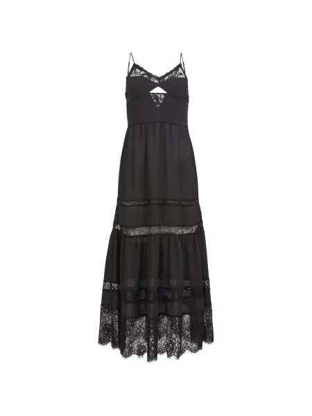 Maxi rochie maxi Fleur Du Mal din dantelă de costum negru