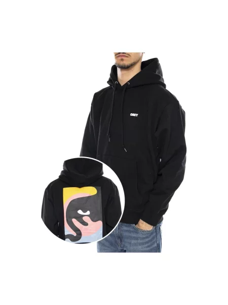 Bluza z kapturem Obey czarna