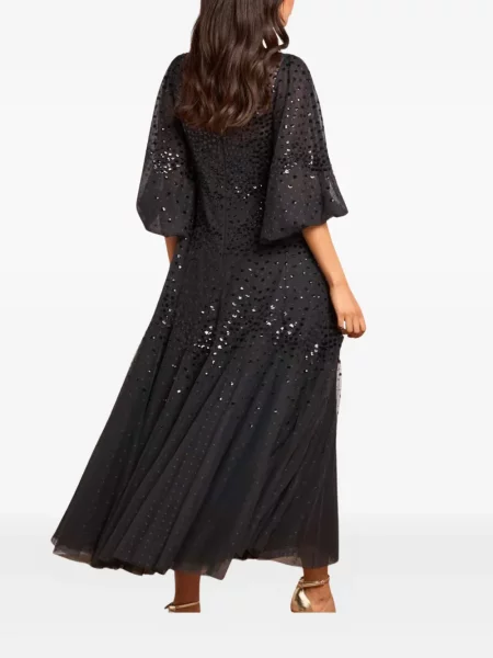 Rochie maxi Needle & Thread cu paiete de costum negru