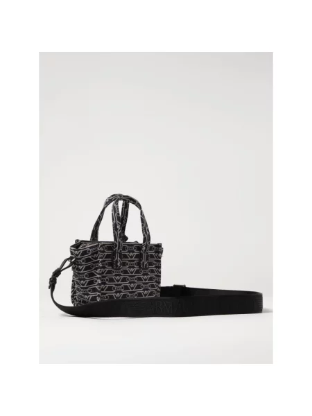 Emporio Armani Torebki Kobieta Wielobarwność ONE SIZE Torba Na Zakupy Z Wzorem granatowa