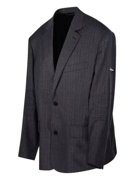 Marynarka Balenciaga w paski szara